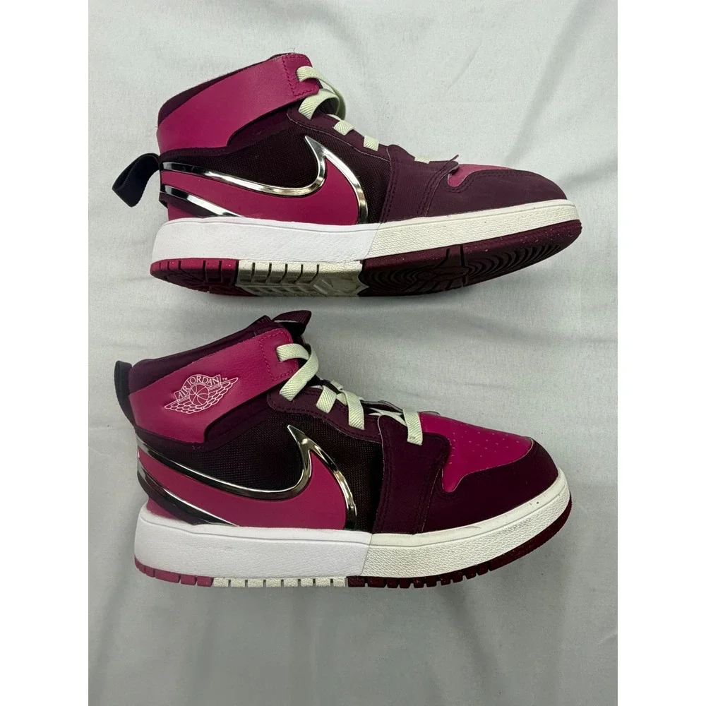 Jordan Stadium 90 EasyOn Kids Size 3Y Pink Purple Metallic Silver FQ1282-600